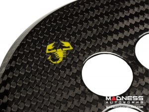 FIAT 500 Gear Panel in Carbon Fiber - Yellow Scorpion 